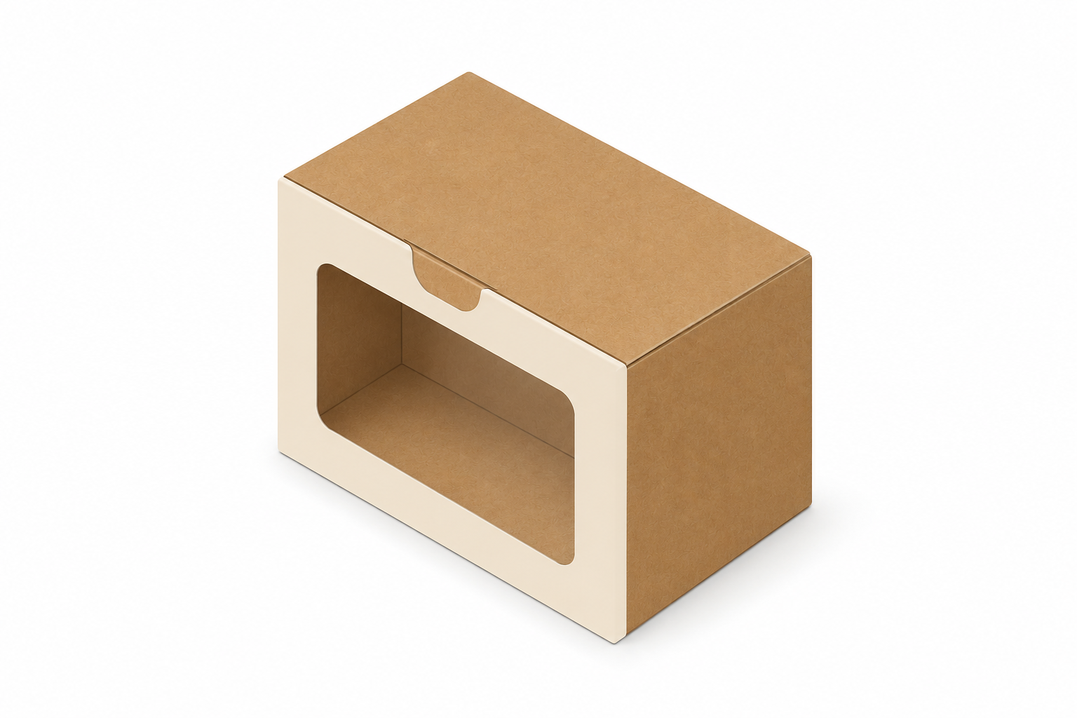 Die cut window corrugated box